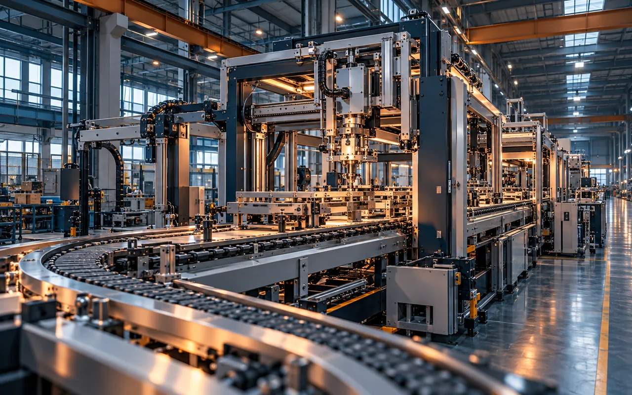 Sondermaschine in einer Fertigungshalle