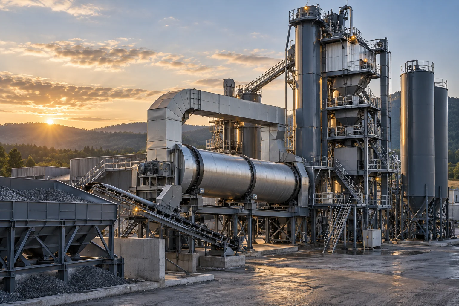 Asphaltmischanlagen – industrielle Baustoffproduktion