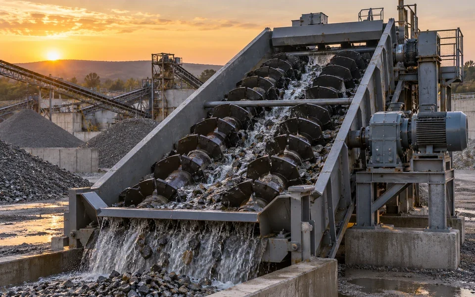Industrielle Schwertwäsche zur wasserbasierten Materialaufbereitung