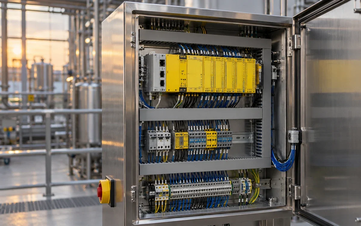 Sicherheitssteuerung mit sicherheitsgerichteten I/O-Modulen