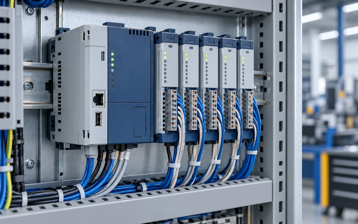 Industrielle Steuerung mit modularen I/O-Baugruppen