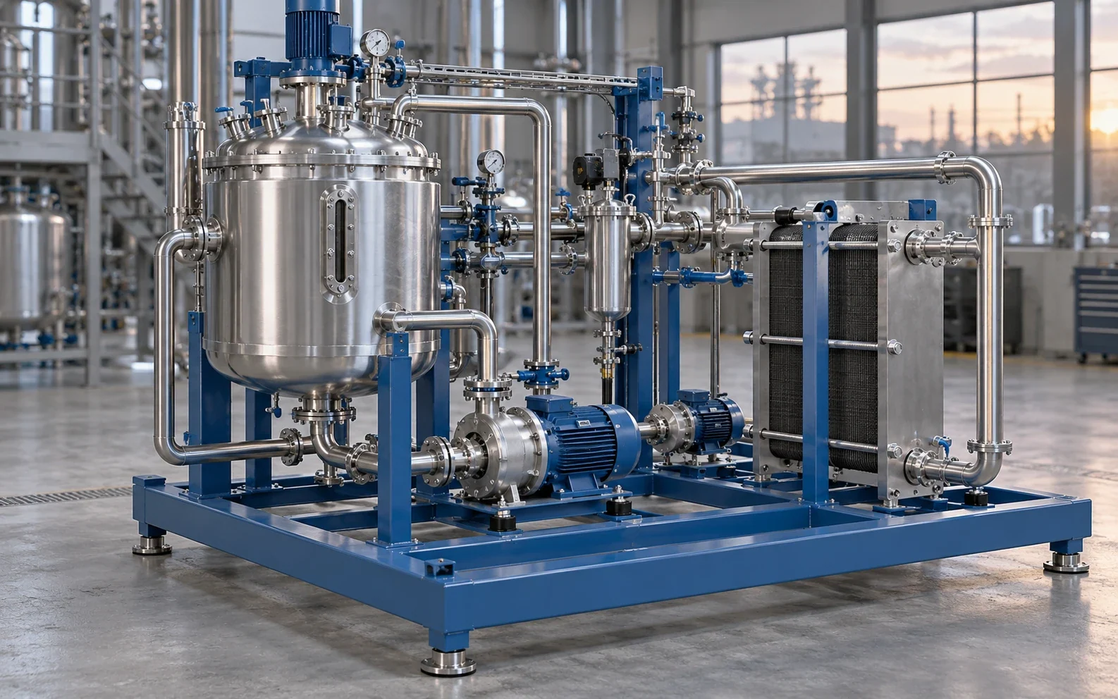Modulare Prozessanlagen & Skids in industrieller Prozessumgebung