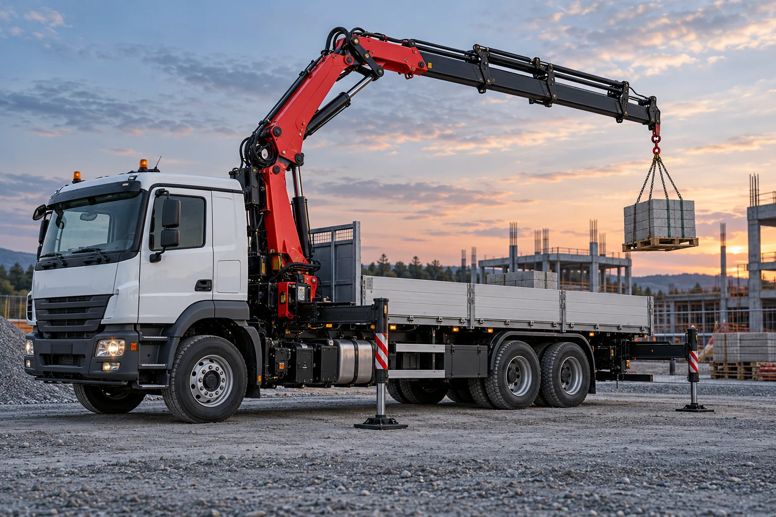 Lkw mit Ladekran