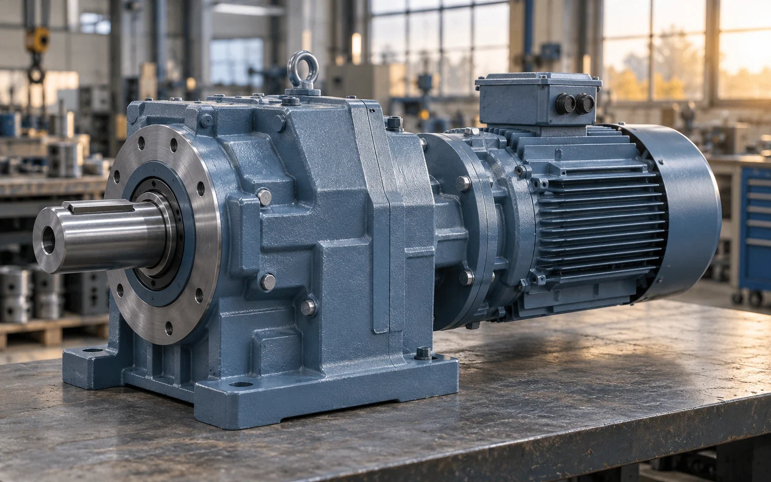 Industriegetriebe & Getriebemotoren in industrieller Umgebung