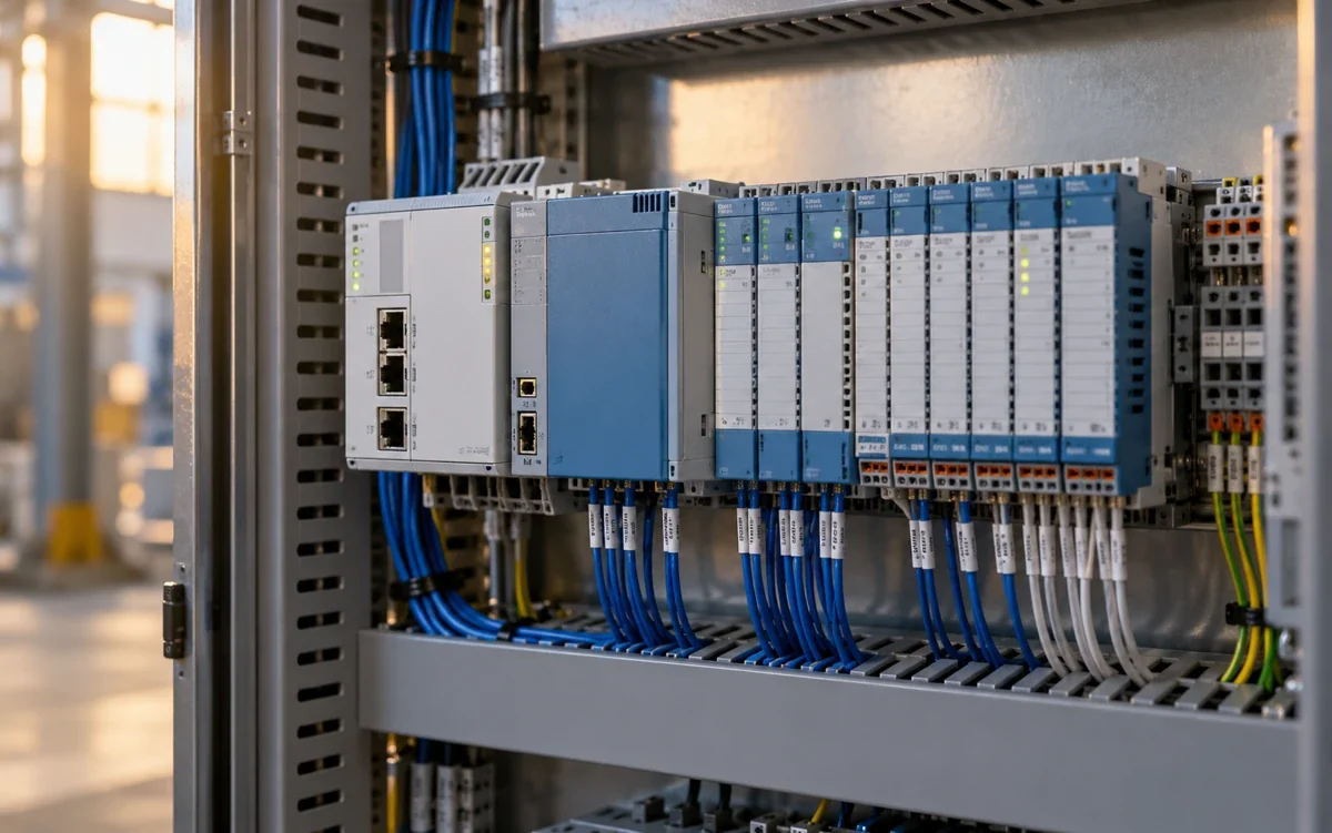 SPS und dezentrale I/O-Module im Schaltschrank