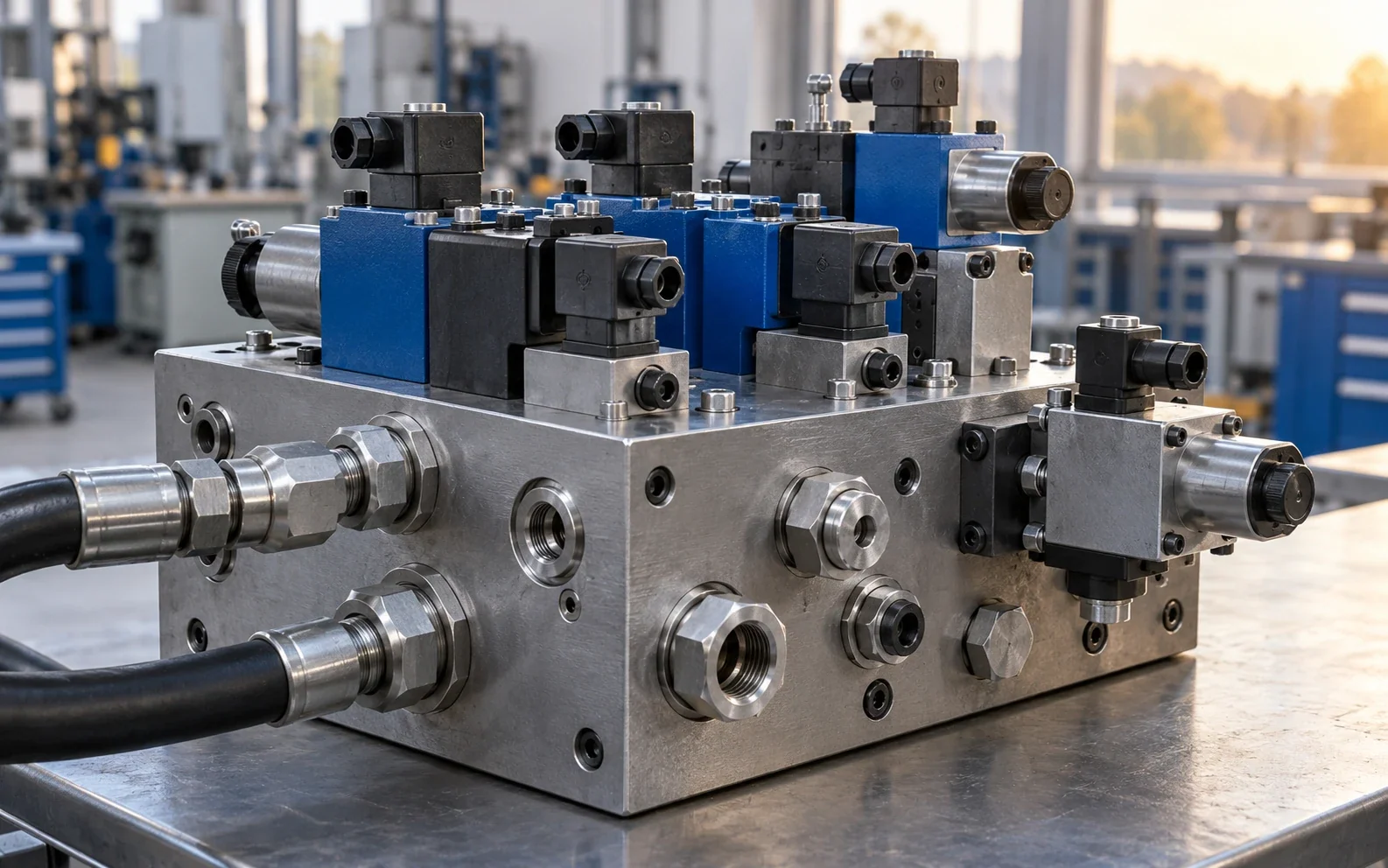Hydraulikventile & Steuerungstechnik in industrieller Umgebung