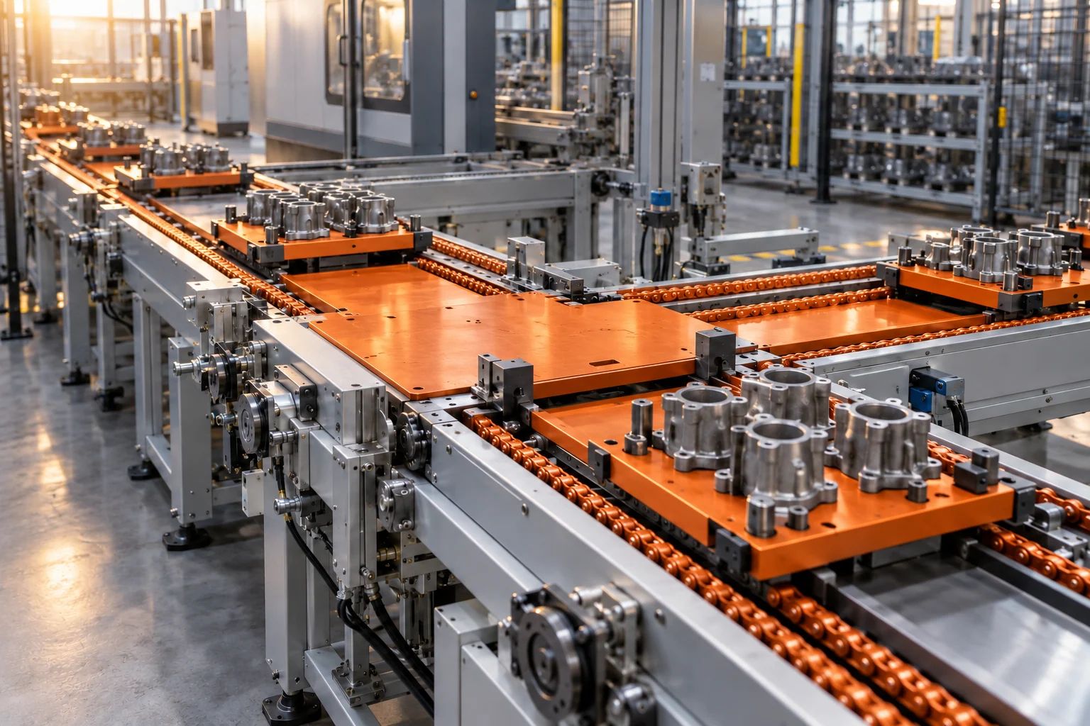 Zuführ- & Verkettungssysteme – anlagengebundene industrielle Materialförderung
