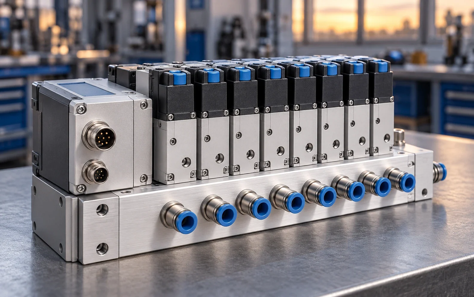Ventilinseln & pneumatische Steuerungssysteme in industrieller Umgebung