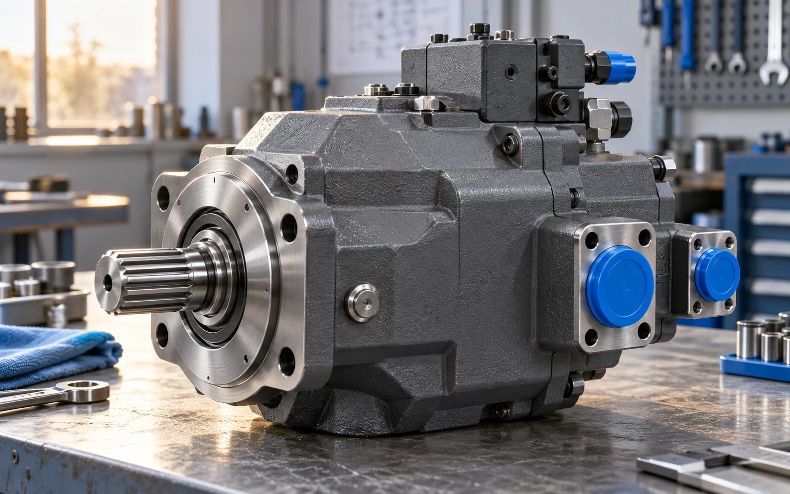 Hydraulikpumpen in industrieller Umgebung