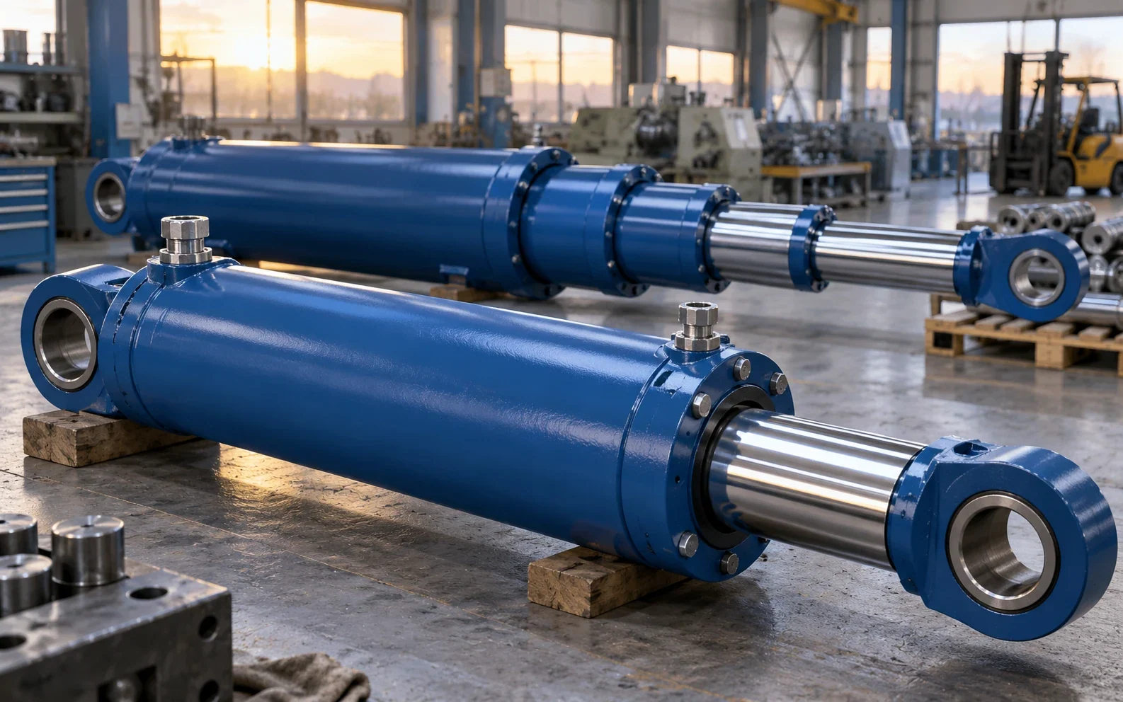 Hydraulikzylinder in industrieller Umgebung